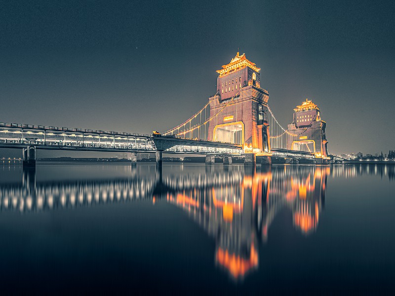 扬州万福大桥灯光